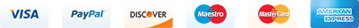 payment image: Visa, PayPal, Discover, Maestro, Mastercard